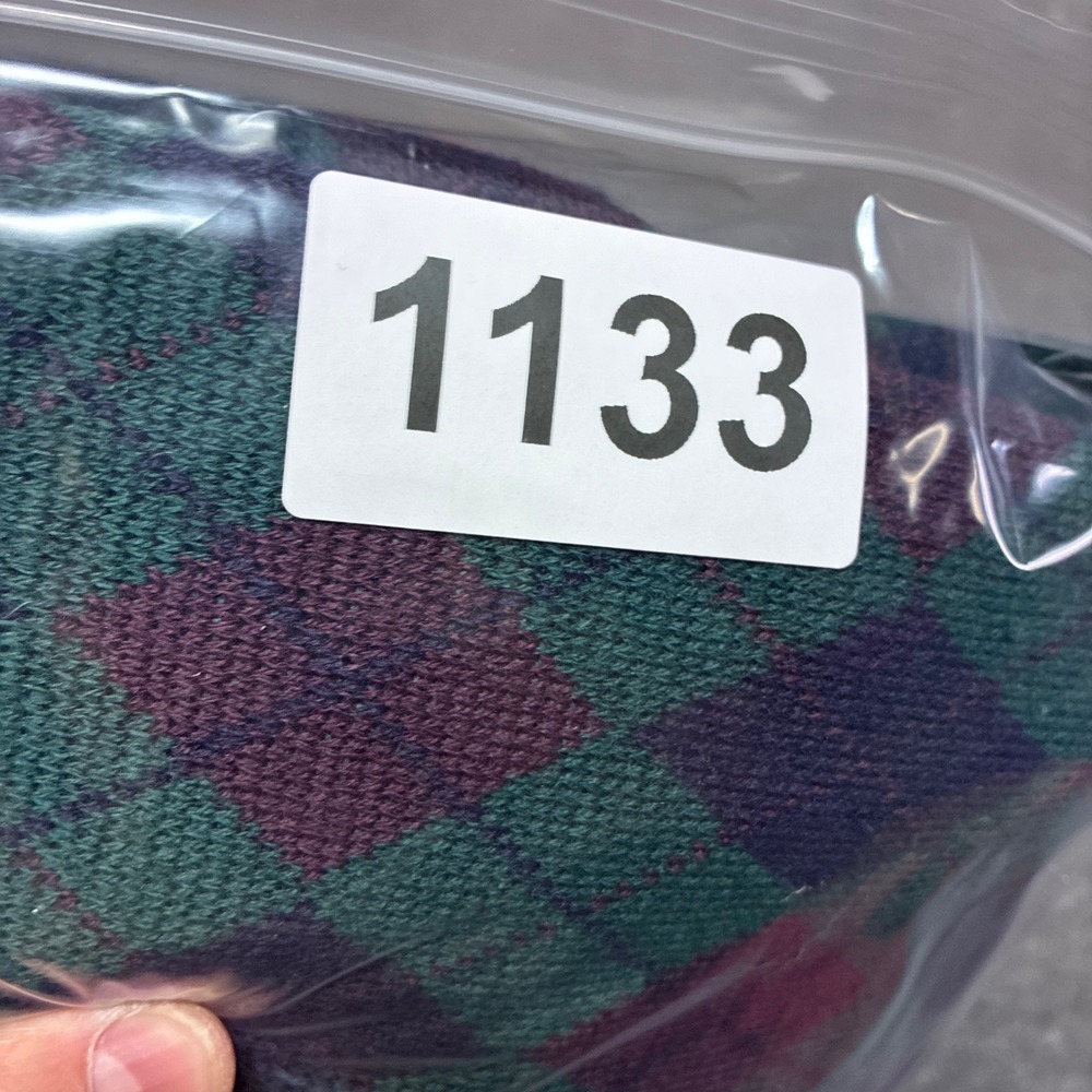 Vintage Crown Club Polo Sweater Men Large Green Argyle Virgin Wool Made In Italy - Picture 8 of 8